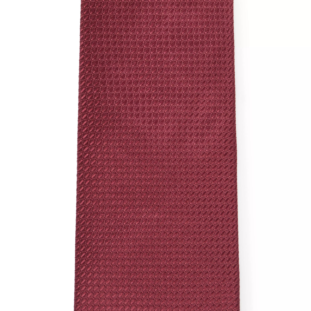 Burgundy Textured Plain Woven Silk Tie