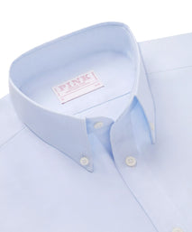 Pale Blue Slim Fit Smart Casual Button Down Weekend Oxford Shirt