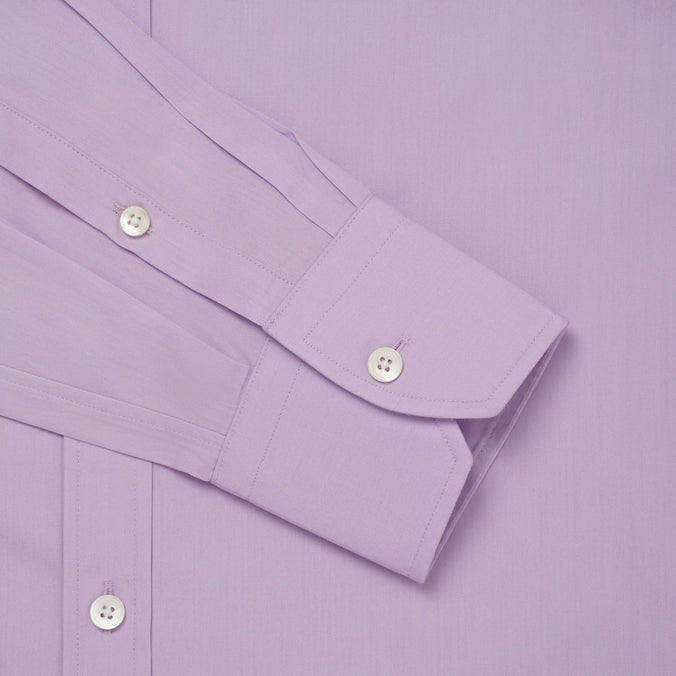 Purple Tailored Fit Cotton Poplin Formal Shirt